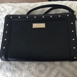 Black & Gold Studded Wristlet